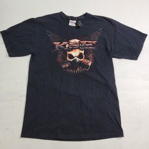 Killswitch Engage KSE Metal‎ Band Skull Gas Mask 2007 Black Shirt Hanes Sz M EUC